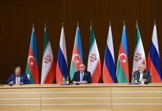 Состоялась совместная пресс-конференция министров иностранных дел Азербайджана, России и Ирана