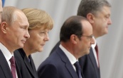 Владимир Путин, Ангела Меркель, Франсуа Олланд и Петр Порошенко договорились продолжить работу в "нормандском" формате