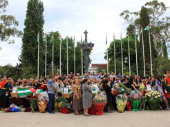В Парке славы прошла церемония прощания и перезахоронения опознанных бойцов, считавшимися пропавшими без вести во время Отечественной войны народа Абхазии