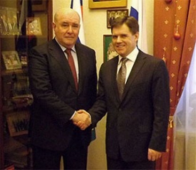 Игорь Петришенко и Григорий Карасин обсудили итоги внешнеполитического взаимодействия Беларуси и России в 2014 году 