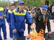 В Гагаузии в преддверии 70-летия Великой Победы зажгли Вечный огонь