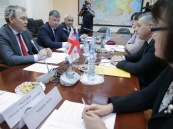 Члены Комитета по делам СНГ обсудили вопросы гуманитарного сотрудничества депутатами парламента Грузии