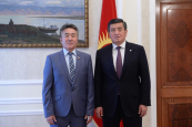 Иван Белеков провел личную встречу с президентом Кыргызстана Сооронбаем Жээнбековым