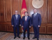 Состоялась встреча международных наблюдателей МПА СНГ с главой парламента Кыргызстана Дастанбеком Джумабековым