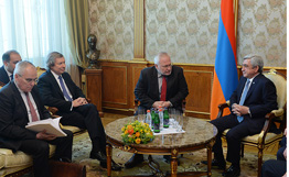 Президент Армении обсудил с сопредседателями МГ ОБСЕ вопросы мирного урегулирования Карабахского конфликта