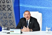 Ильхам Алиев: «Сегодня Азербайджан делает все для того, чтобы Каспий был зоной экологического развития, экологической стабильности»